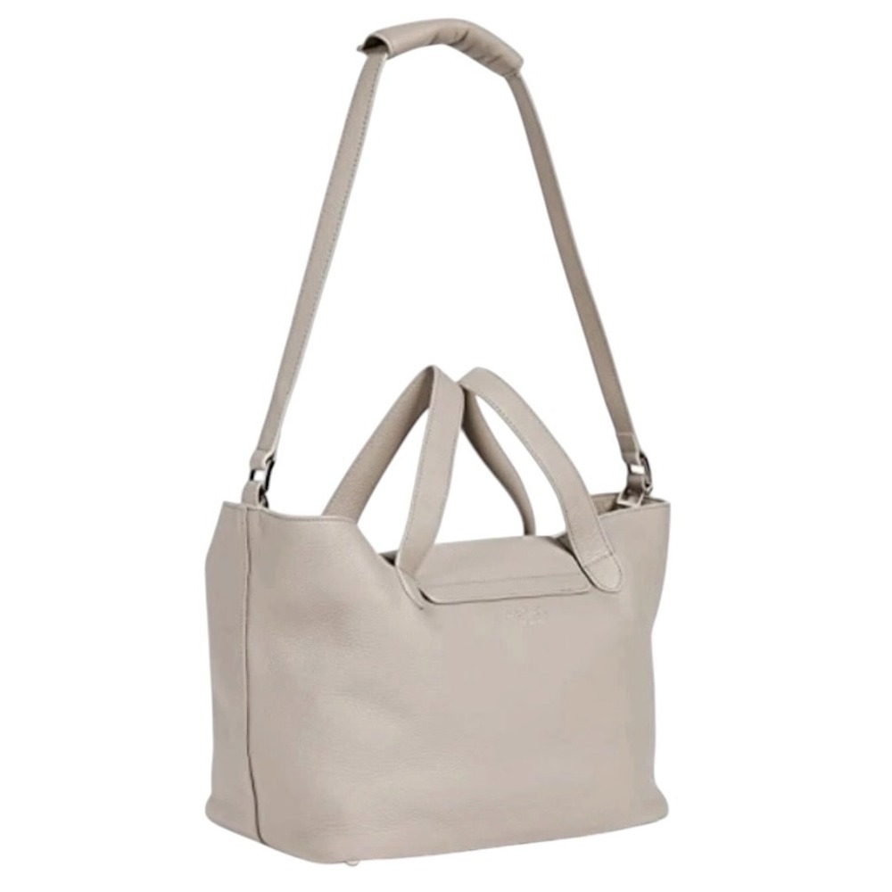Meli Melo Thela Medium Taupe Cowhide Leather Satchel Shoulder Bag Italy - Picture 3 of 10